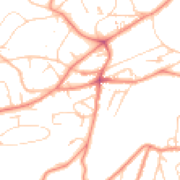 Daytime road noise heatmap for S11 7EG