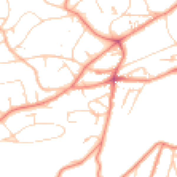 Daytime road noise heatmap for S11 7EH