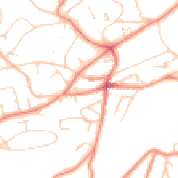 Daytime road noise heatmap for S11 7EJ