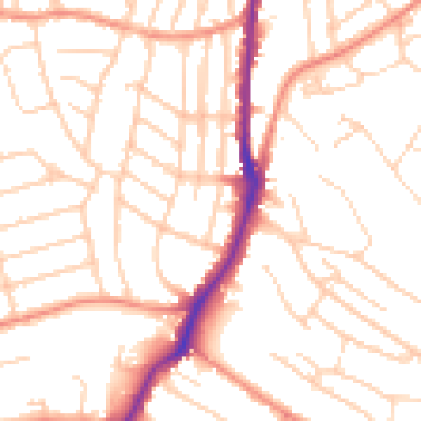 Daytime road noise heatmap for S11 7GE