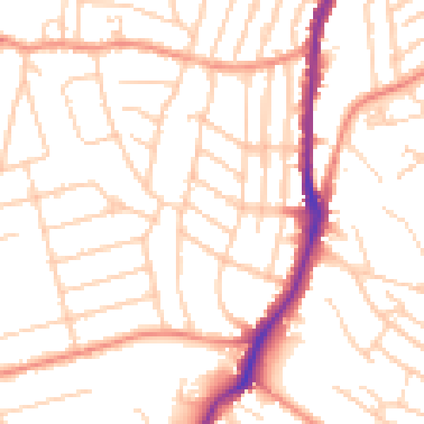 Daytime road noise heatmap for S11 7GZ
