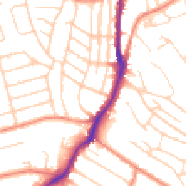 Daytime road noise heatmap for S11 7HA