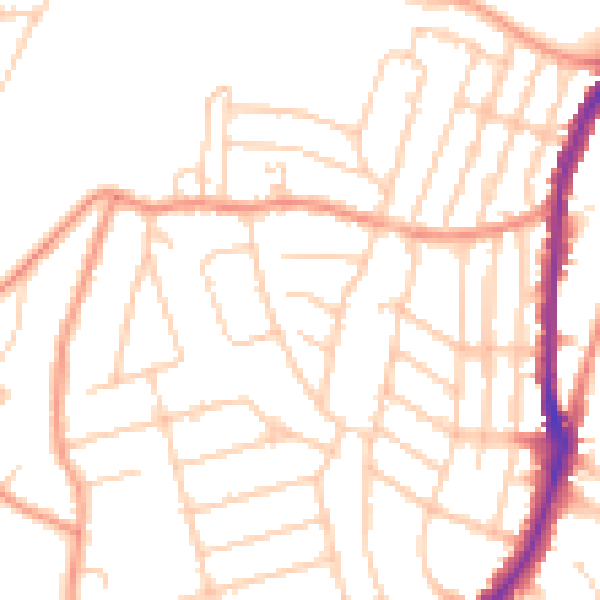 Daytime road noise heatmap for S11 7JL