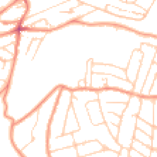 Daytime road noise heatmap for S11 7JW
