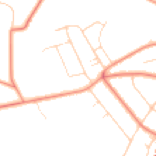 Daytime road noise heatmap for S11 7RP