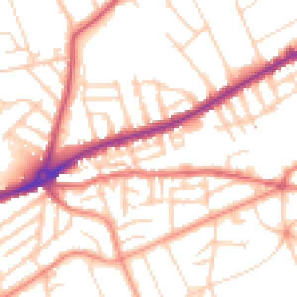 Daytime road noise heatmap for S11 8QG