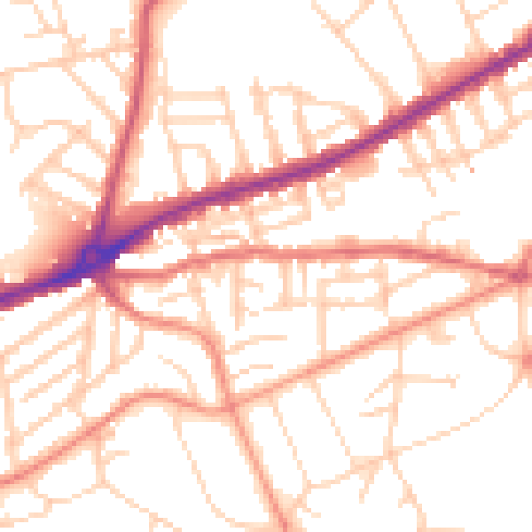 Daytime road noise heatmap for S11 8XX
