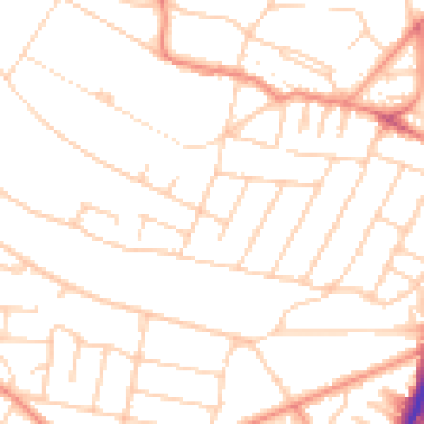 Daytime road noise heatmap for S11 9BP