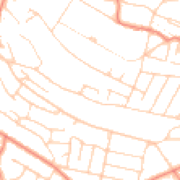Daytime road noise heatmap for S11 9DG