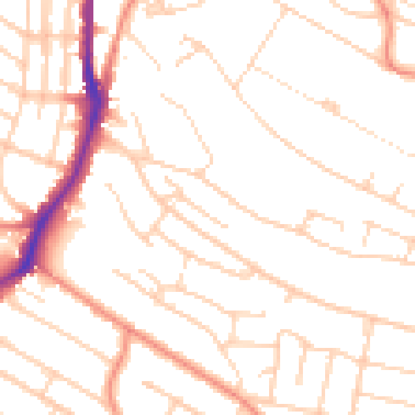 Daytime road noise heatmap for S11 9FG