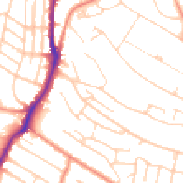 Daytime road noise heatmap for S11 9FH