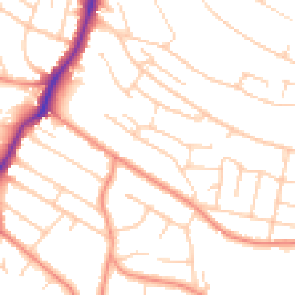 Daytime road noise heatmap for S11 9FT