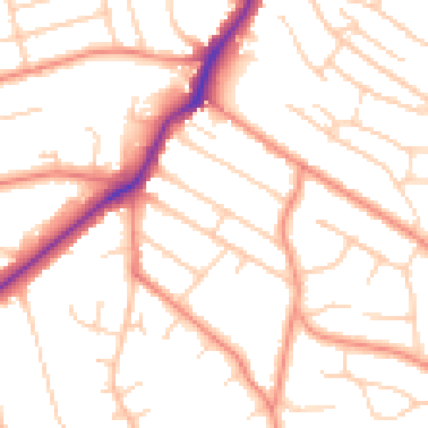 Daytime road noise heatmap for S11 9HQ