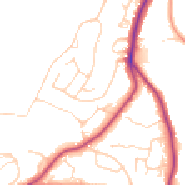 Daytime road noise heatmap for S11 9SS