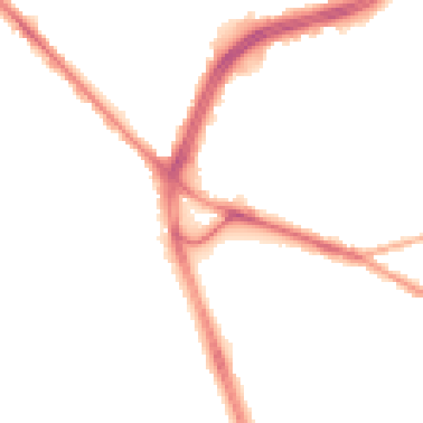 Night-time road noise heatmap for S12 2AB
