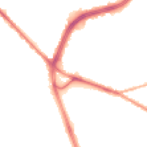 Night-time road noise heatmap for S12 2AD