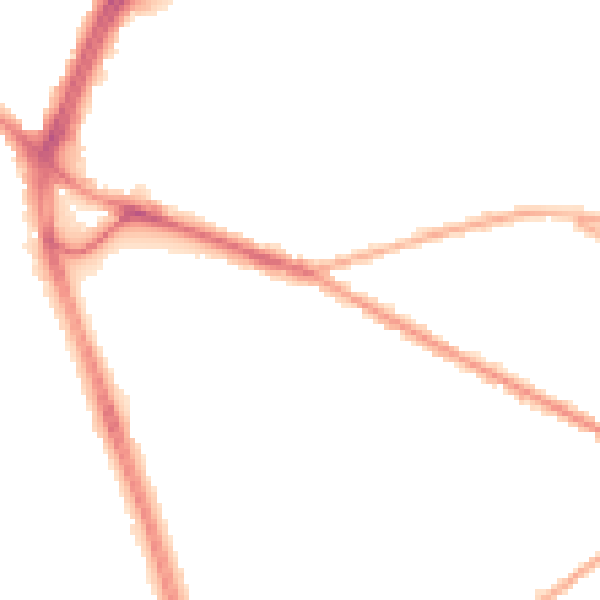 Night-time road noise heatmap for S12 2AW
