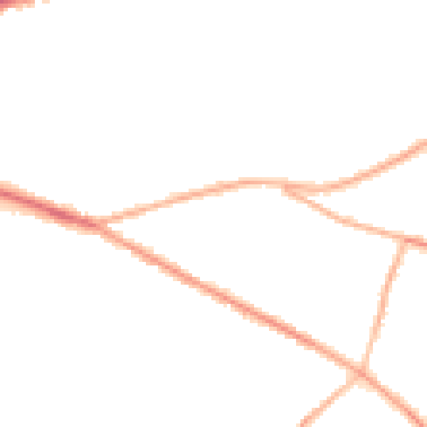 Night-time road noise heatmap for S12 2BD