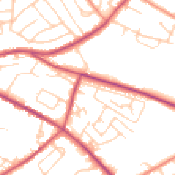 Daytime road noise heatmap for S12 2BR