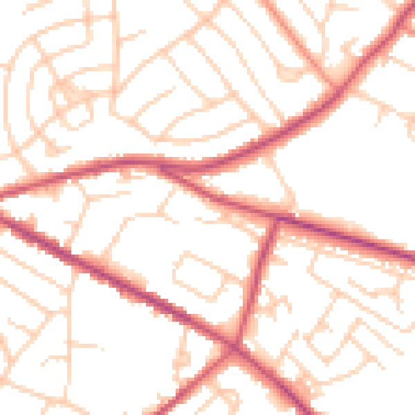 Daytime road noise heatmap for S12 2DR