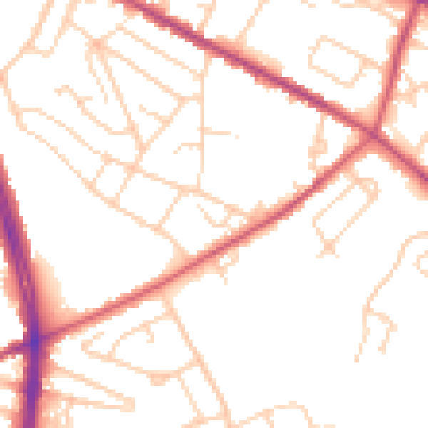 Daytime road noise heatmap for S12 2GD