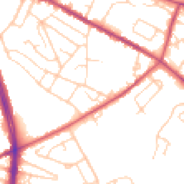 Daytime road noise heatmap for S12 2GE