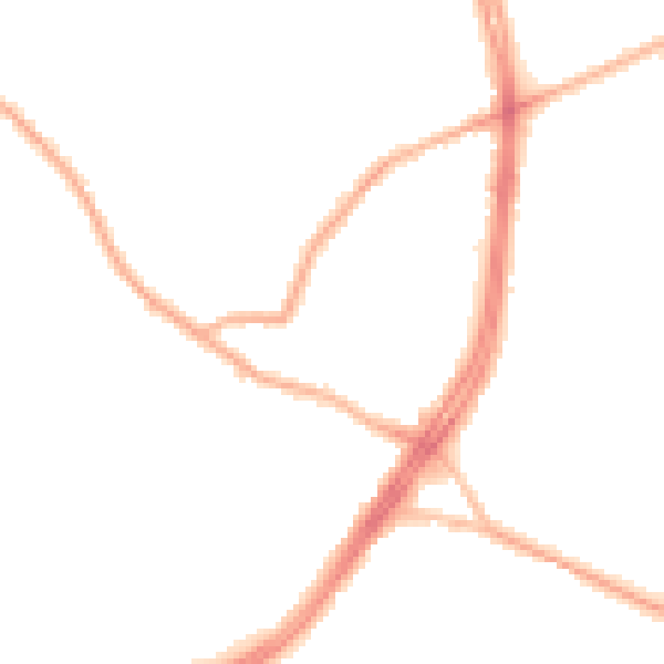 Night-time road noise heatmap for S12 2NE