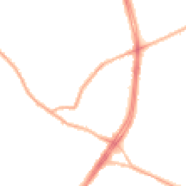Night-time road noise heatmap for S12 2NH
