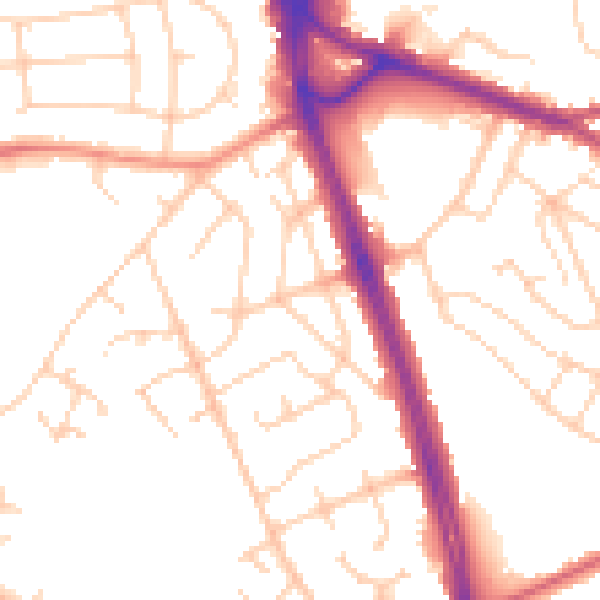 Daytime road noise heatmap for S12 2TH