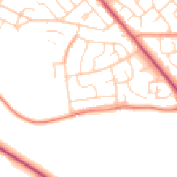 Daytime road noise heatmap for S12 3AX