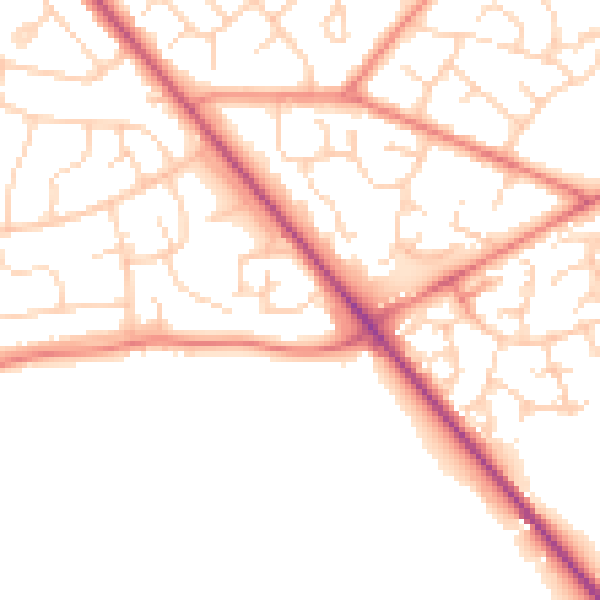 Daytime road noise heatmap for S12 3BU