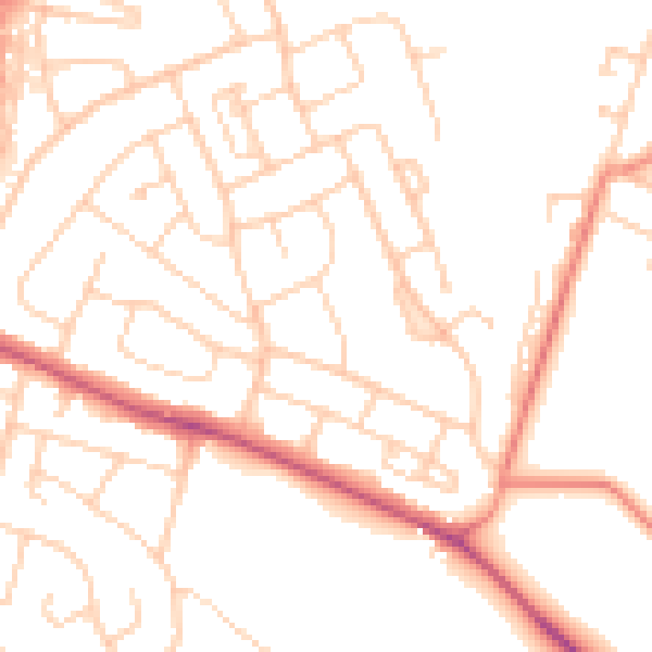 Daytime road noise heatmap for S12 3FB