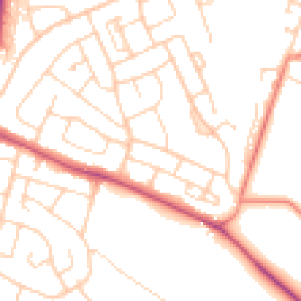 Daytime road noise heatmap for S12 3FE