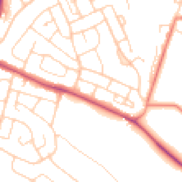 Daytime road noise heatmap for S12 3FG