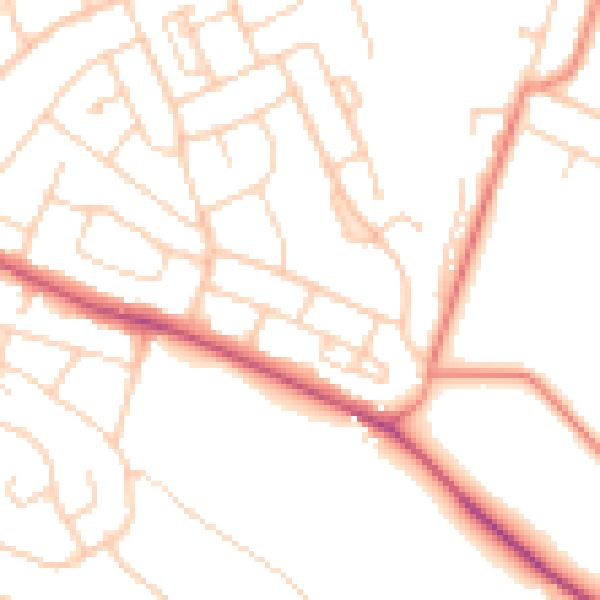 Daytime road noise heatmap for S12 3FL