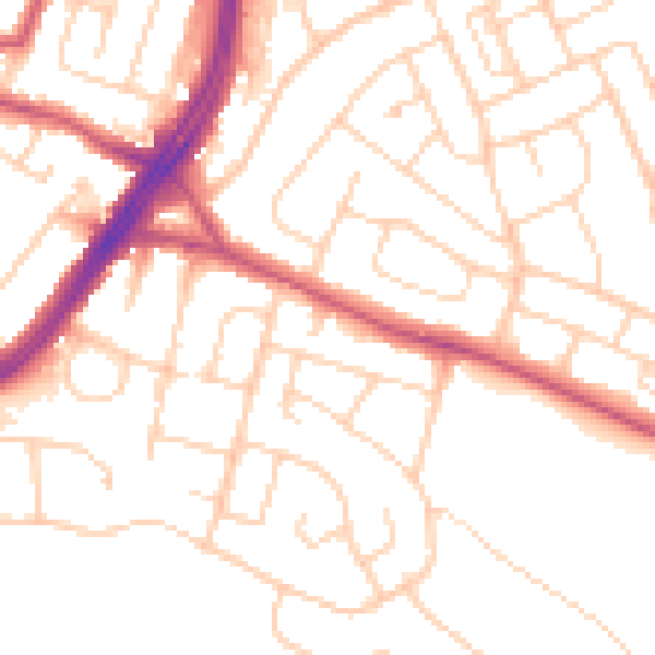 Daytime road noise heatmap for S12 3GN