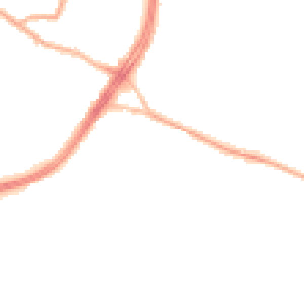 Night-time road noise heatmap for S12 3HB