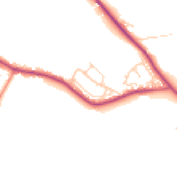 Daytime road noise heatmap for S12 3XH