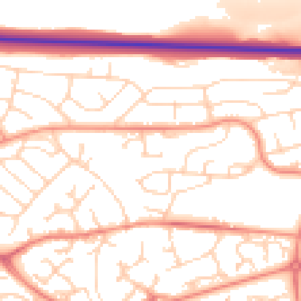 Daytime road noise heatmap for S12 4BX