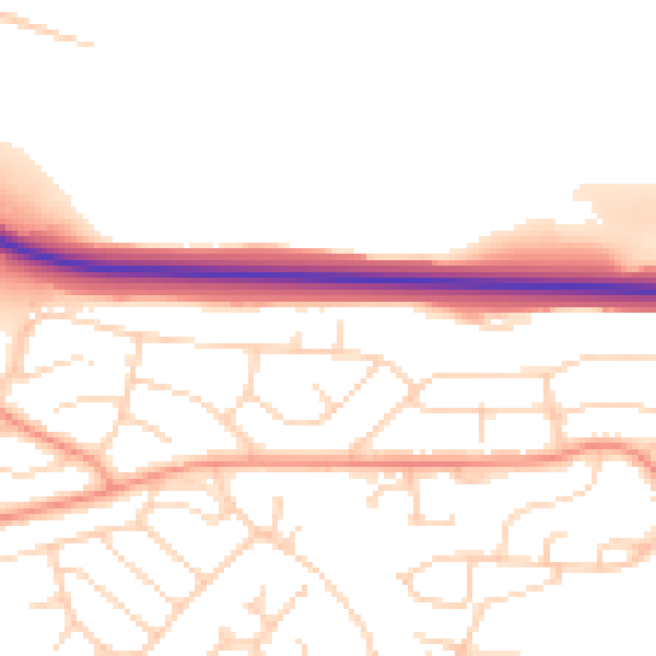 Daytime road noise heatmap for S12 4FF