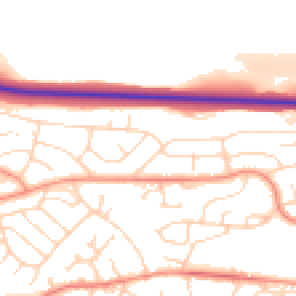 Daytime road noise heatmap for S12 4FS