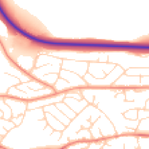Daytime road noise heatmap for S12 4FT