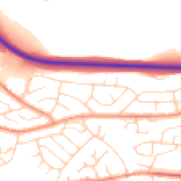 Daytime road noise heatmap for S12 4FX