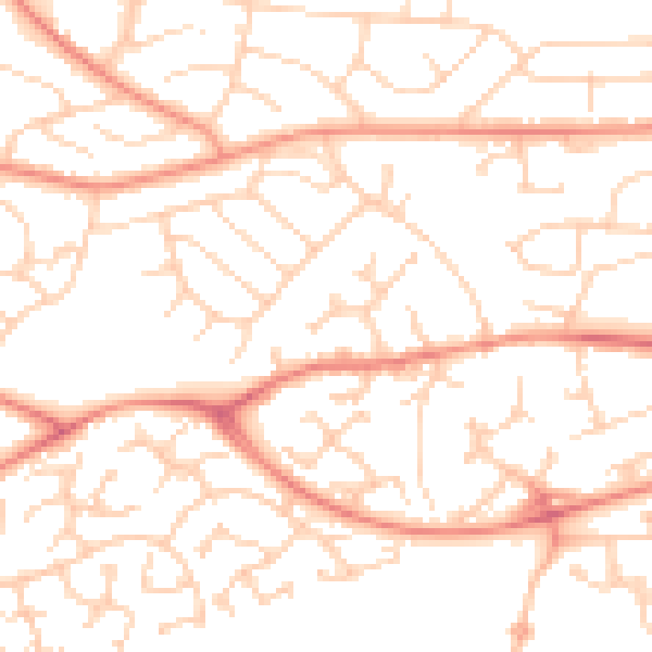 Daytime road noise heatmap for S12 4JD