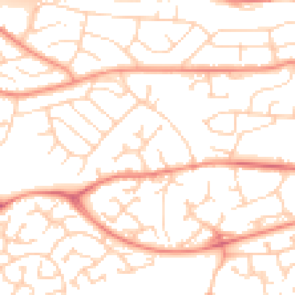 Daytime road noise heatmap for S12 4JE