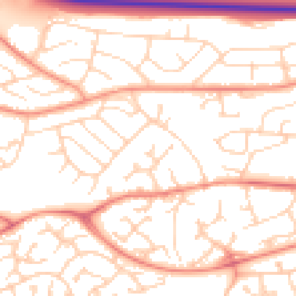 Daytime road noise heatmap for S12 4JF