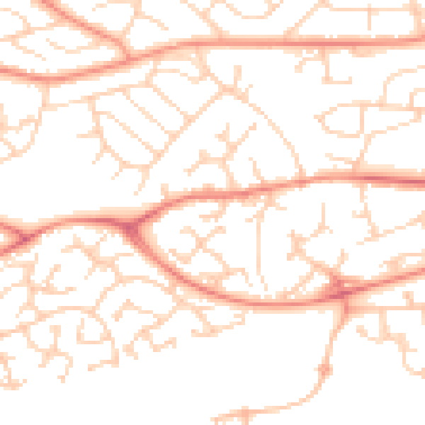 Daytime road noise heatmap for S12 4LE