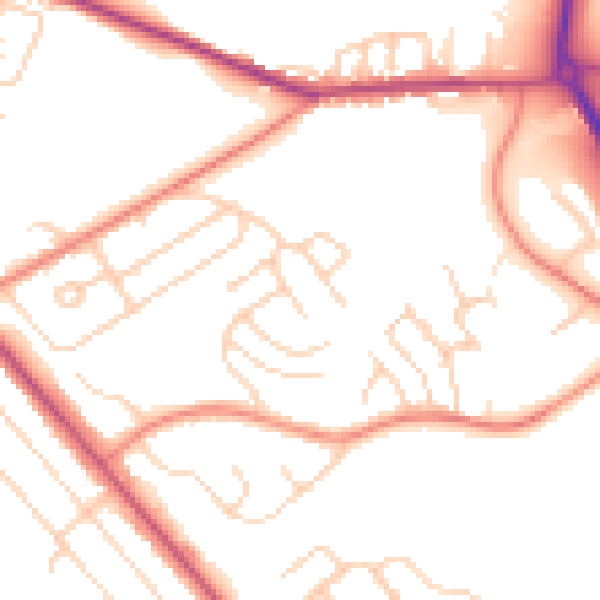 Daytime road noise heatmap for S12 4RT