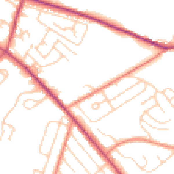Daytime road noise heatmap for S12 4SR