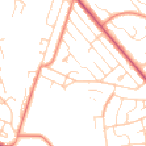 Daytime road noise heatmap for S12 4XJ